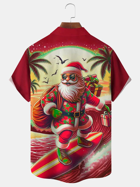 Men's Christmas Funny Graphic Short Sleeve Hawaiian Shirt